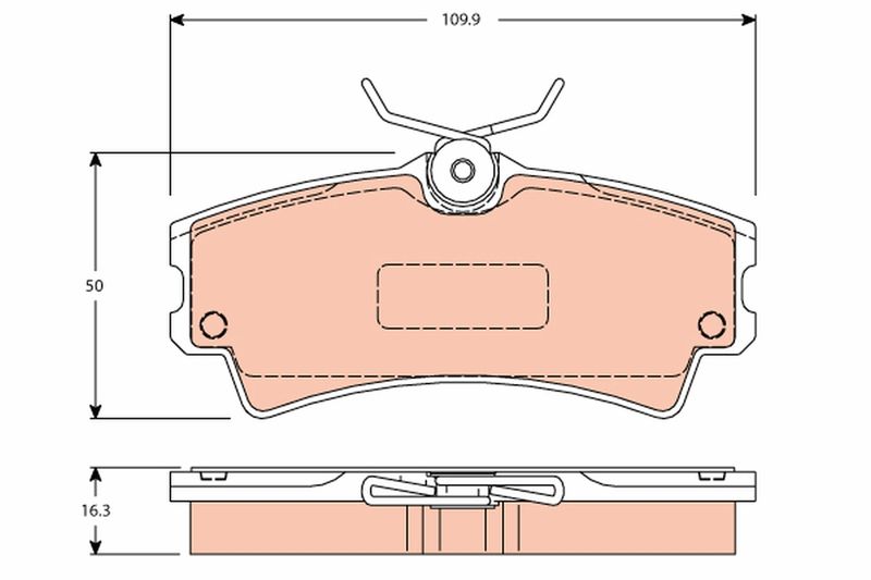 TRW GDB2105 Brake Pad Set, disc brake