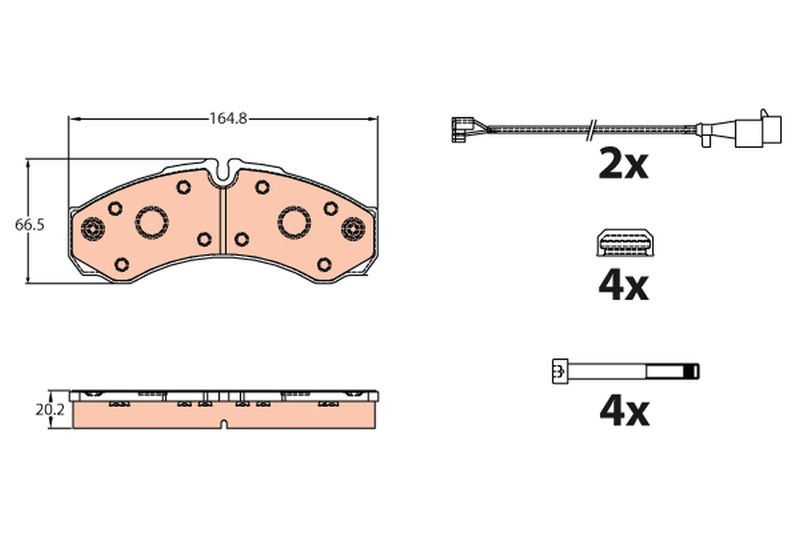 TRW GDB2109 Brake Pad Set, disc brake