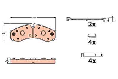 Brake Pad Set, disc brake TRW GDB2109