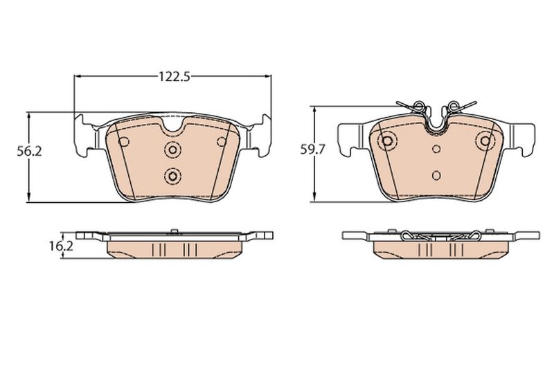 TRW GDB2110 Brake Pad Set, disc brake