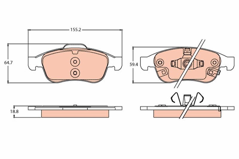 TRW GDB2111 Brake Pad Set, disc brake