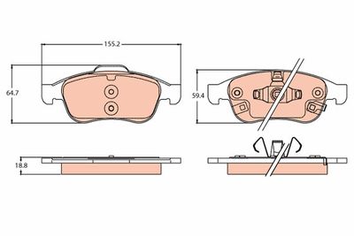 Brake Pad Set, disc brake TRW GDB2111
