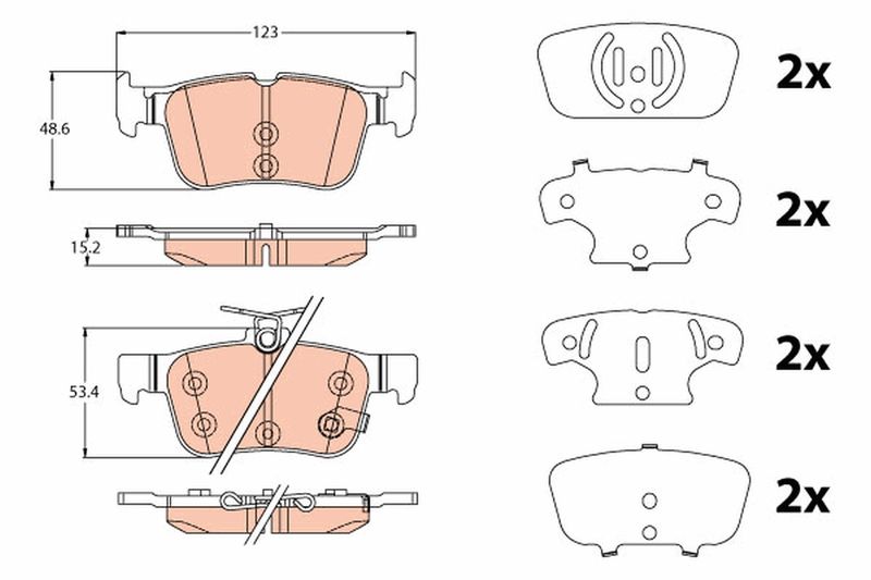 TRW GDB2115 Brake Pad Set, disc brake