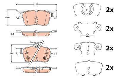 Brake Pad Set, disc brake TRW GDB2115