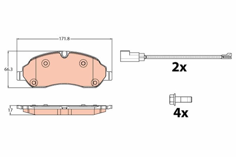 TRW GDB2117 Brake Pad Set, disc brake