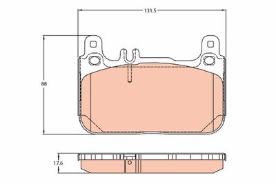 Brake Pad Set, disc brake TRW GDB2118