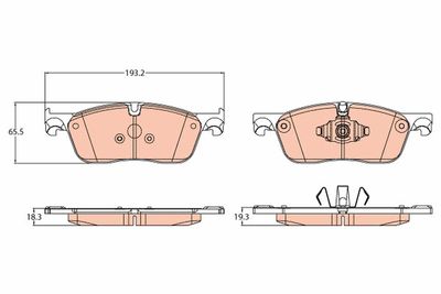 Brake Pad Set, disc brake TRW GDB2119