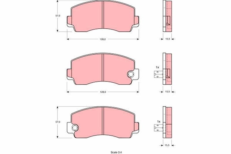 TRW GDB212 Brake Pad Set, disc brake