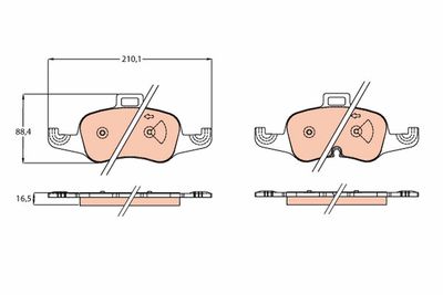 Brake Pad Set, disc brake TRW GDB2120