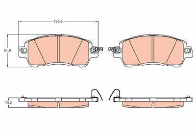Brake Pad Set, disc brake TRW GDB2122