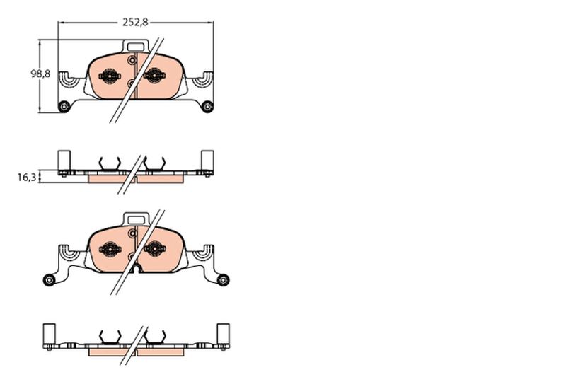 TRW GDB2126 Brake Pad Set, disc brake