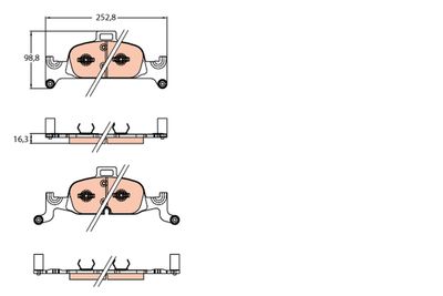 Brake Pad Set, disc brake TRW GDB2126