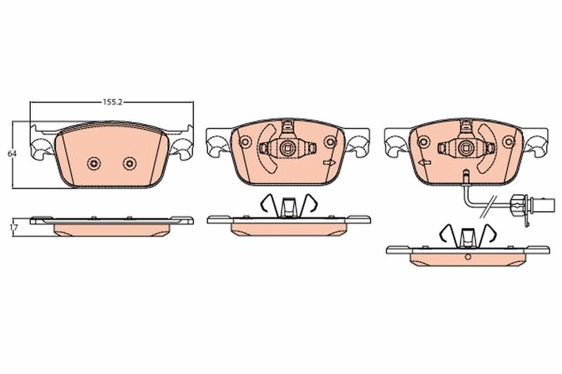 TRW GDB2127 Brake Pad Set, disc brake