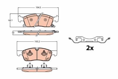Brake Pad Set, disc brake TRW GDB2130
