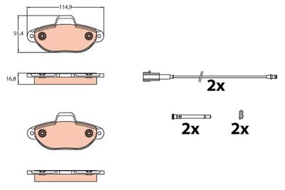 Brake Pad Set, disc brake TRW GDB2141