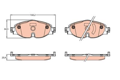 Brake Pad Set, disc brake TRW GDB2143