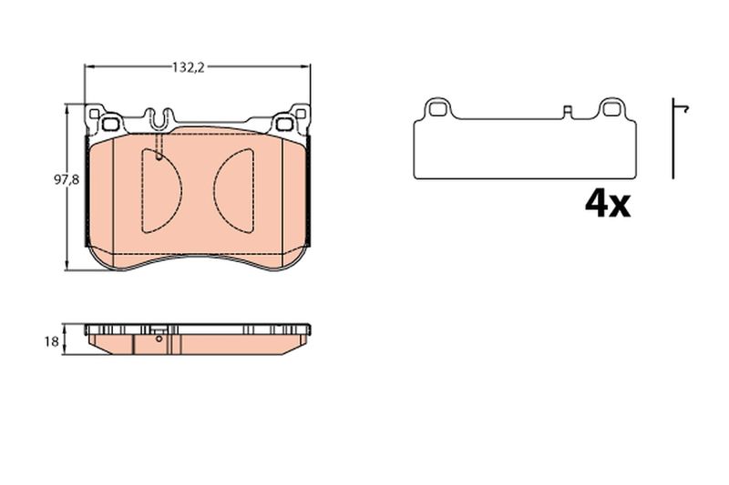 TRW GDB2144 Brake Pad Set, disc brake