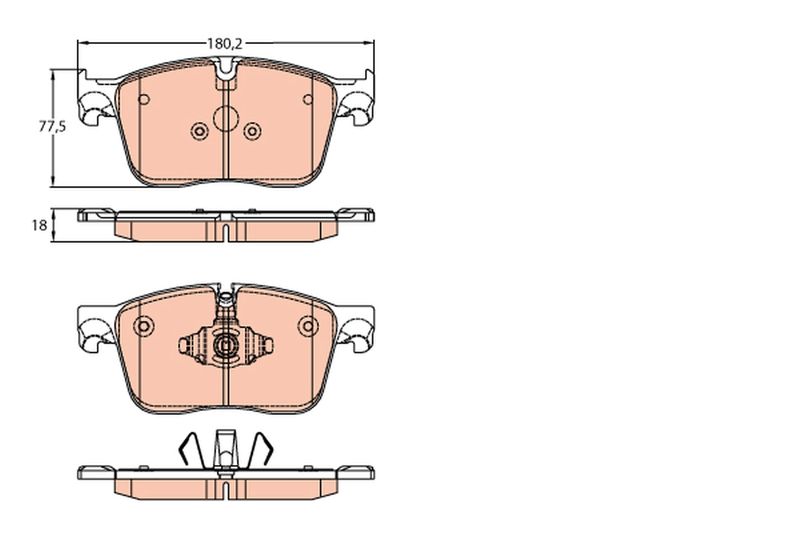 TRW GDB2145 Brake Pad Set, disc brake