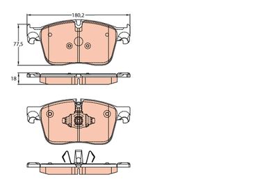 Brake Pad Set, disc brake TRW GDB2145