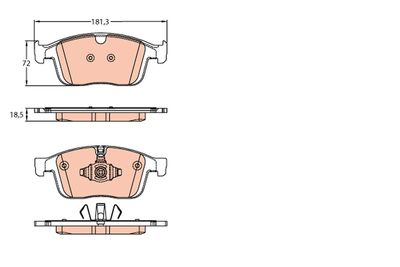 Brake Pad Set, disc brake TRW GDB2146