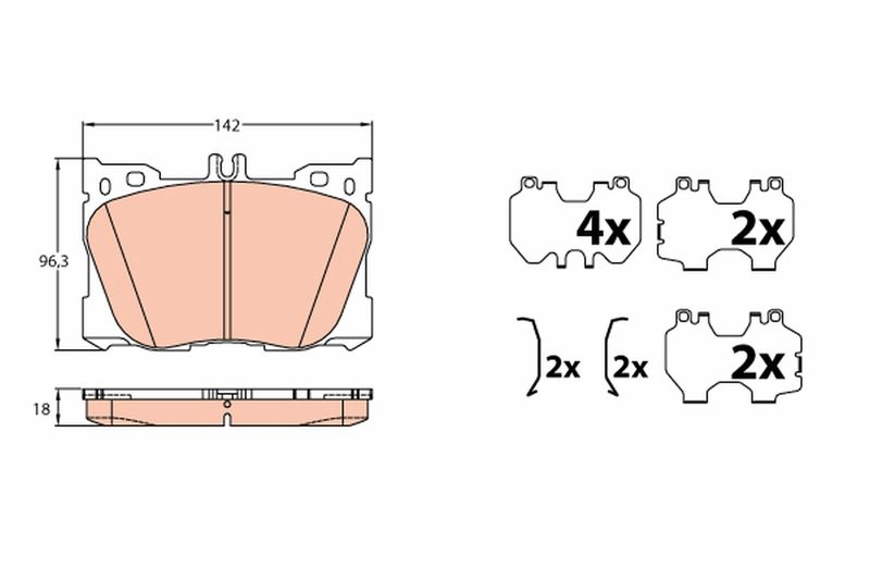 TRW GDB2150 Brake Pad Set, disc brake