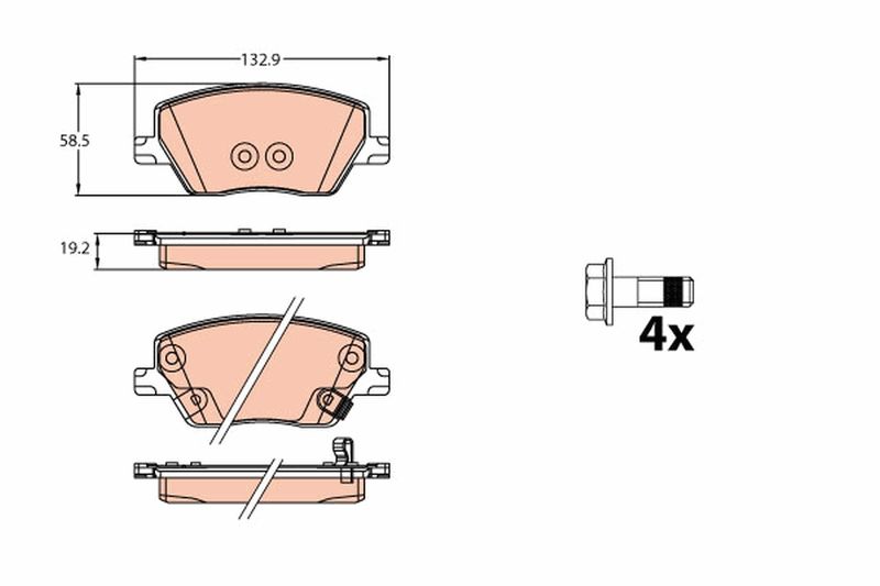 TRW GDB2151 Brake Pad Set, disc brake