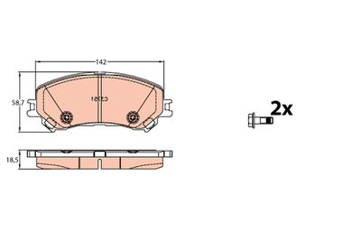 Brake Pad Set, disc brake TRW GDB2152