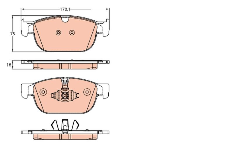 TRW GDB2153 Brake Pad Set, disc brake