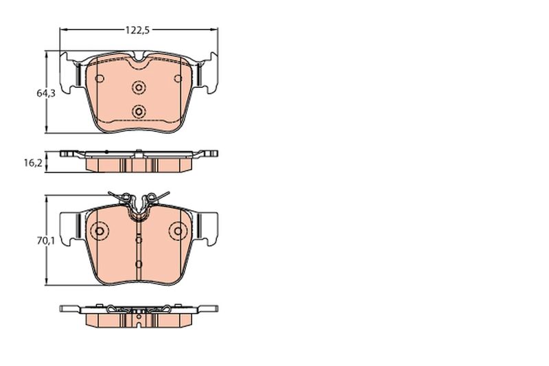 TRW GDB2154 Brake Pad Set, disc brake