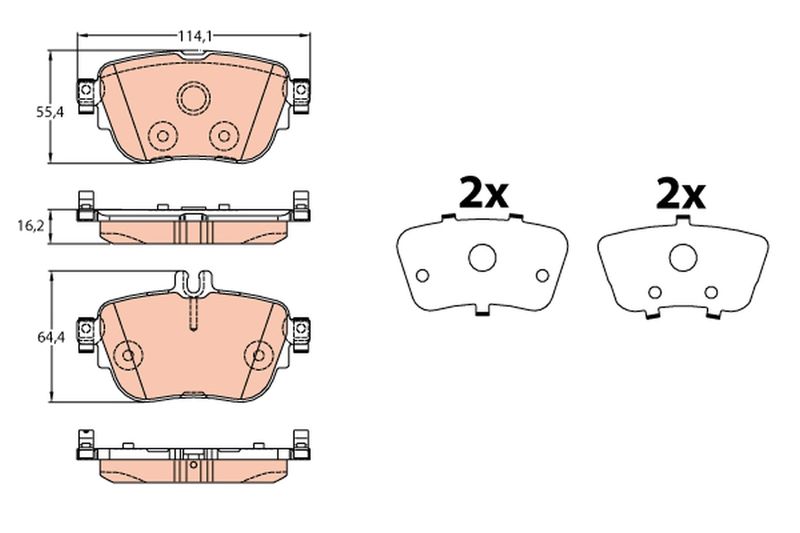 TRW GDB2155 Brake Pad Set, disc brake