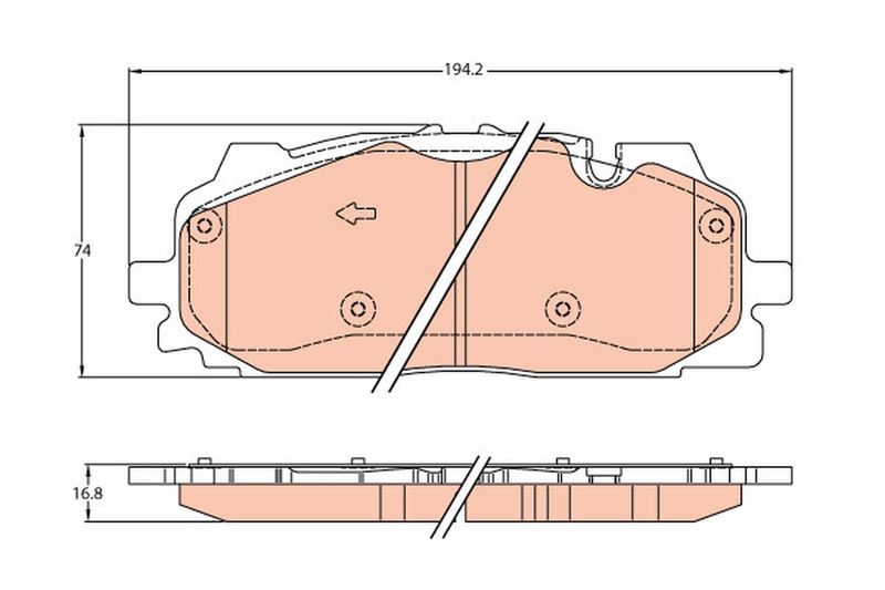 TRW GDB2158 Brake Pad Set, disc brake