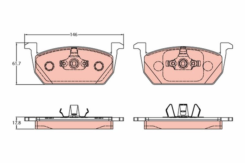 TRW GDB2159 Brake Pad Set, disc brake