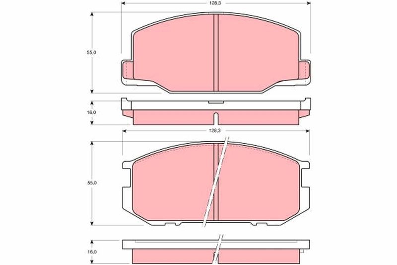 TRW GDB216 Brake Pad Set, disc brake