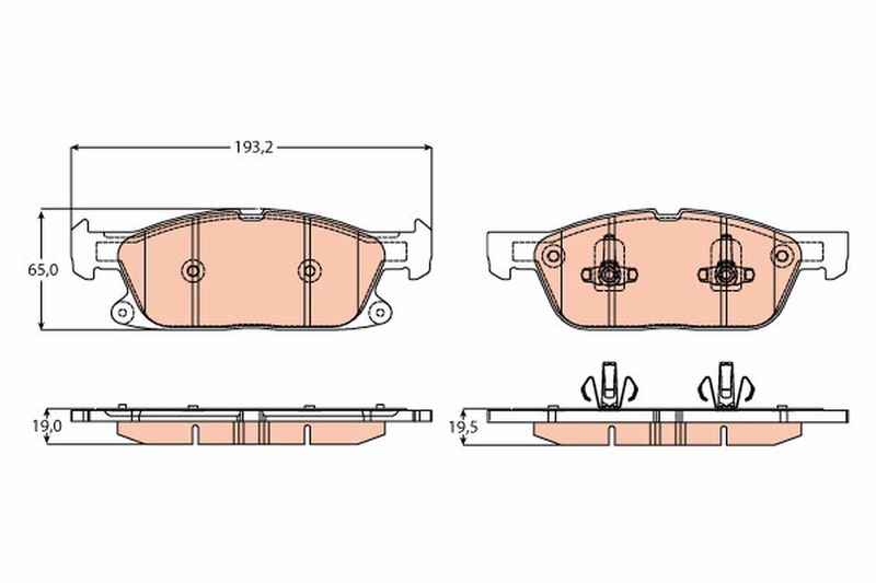 TRW GDB2167 Brake Pad Set, disc brake