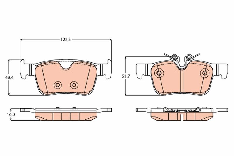 TRW GDB2168 Brake Pad Set, disc brake