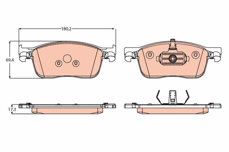 TRW GDB2169 Brake Pad Set, disc brake