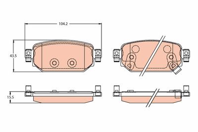 Brake Pad Set, disc brake TRW GDB2172