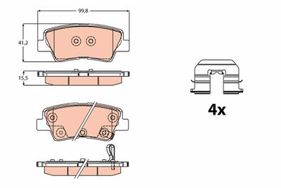Brake Pad Set, disc brake TRW GDB2173