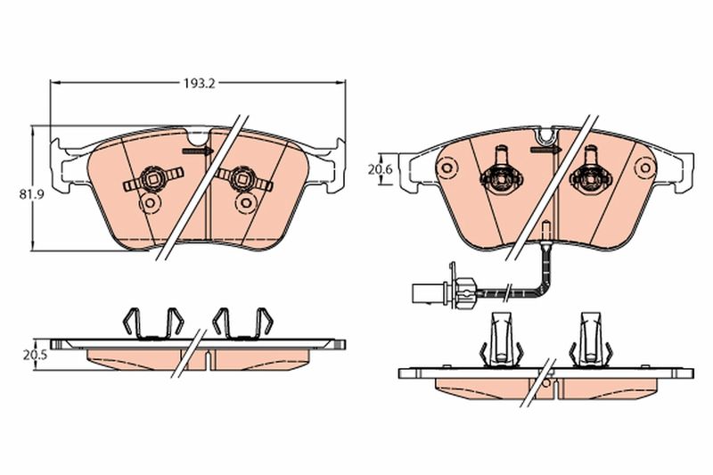 TRW GDB2177 Brake Pad Set, disc brake
