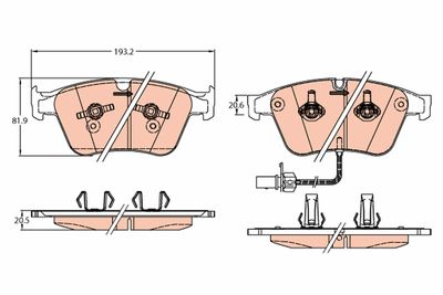 Brake Pad Set, disc brake TRW GDB2177
