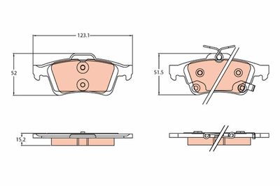 Brake Pad Set, disc brake TRW GDB2178