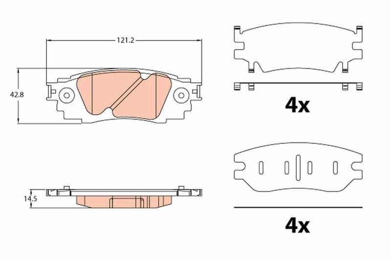 TRW GDB2183 Brake Pad Set, disc brake