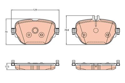 Brake Pad Set, disc brake TRW GDB2191
