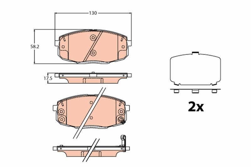 TRW GDB2192 Brake Pad Set, disc brake