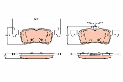 Brake Pad Set, disc brake TRW GDB2194