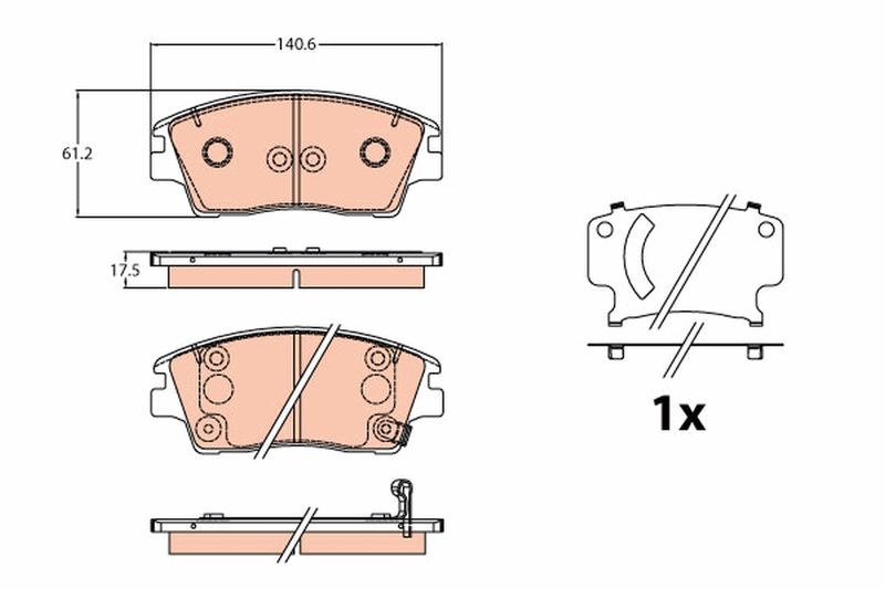 TRW GDB2197 Brake Pad Set, disc brake