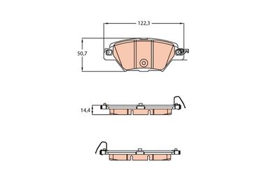Brake Pad Set, disc brake TRW GDB2199