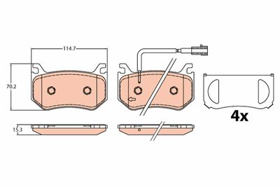 Brake Pad Set, disc brake TRW GDB2209