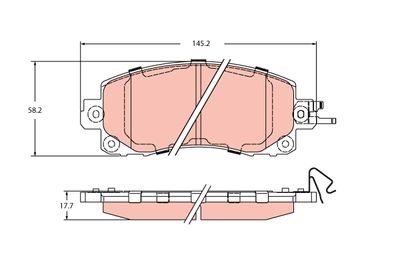 Brake Pad Set, disc brake TRW GDB2216