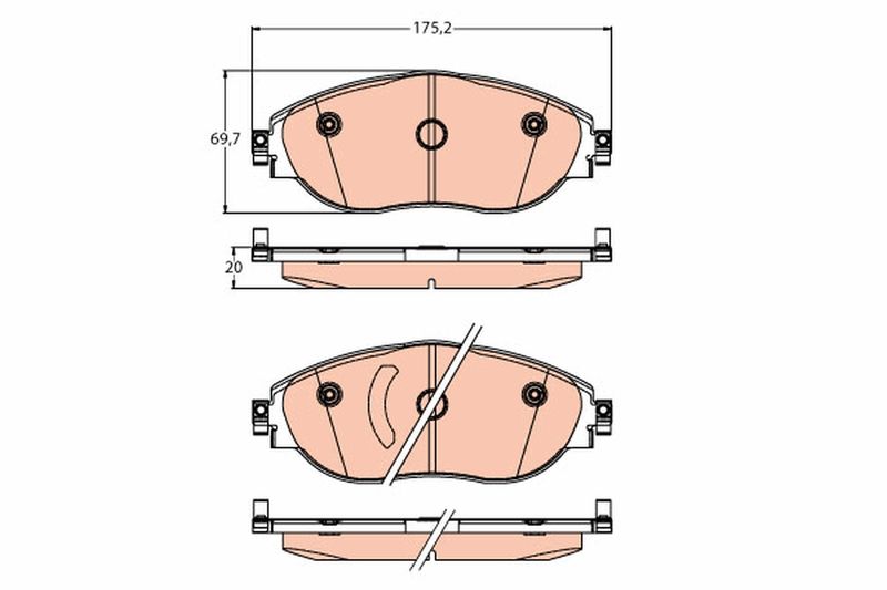 TRW GDB2219 Brake Pad Set, disc brake